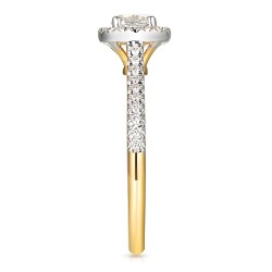 Pierścionek z diamentami laboratoryjnymi (R95583 YW LGD 0,52ct): 12 - zdjęcie: 4