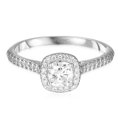 Pierścionek z diamentami laboratoryjnymi (R95583 W LGD 0,51ct)