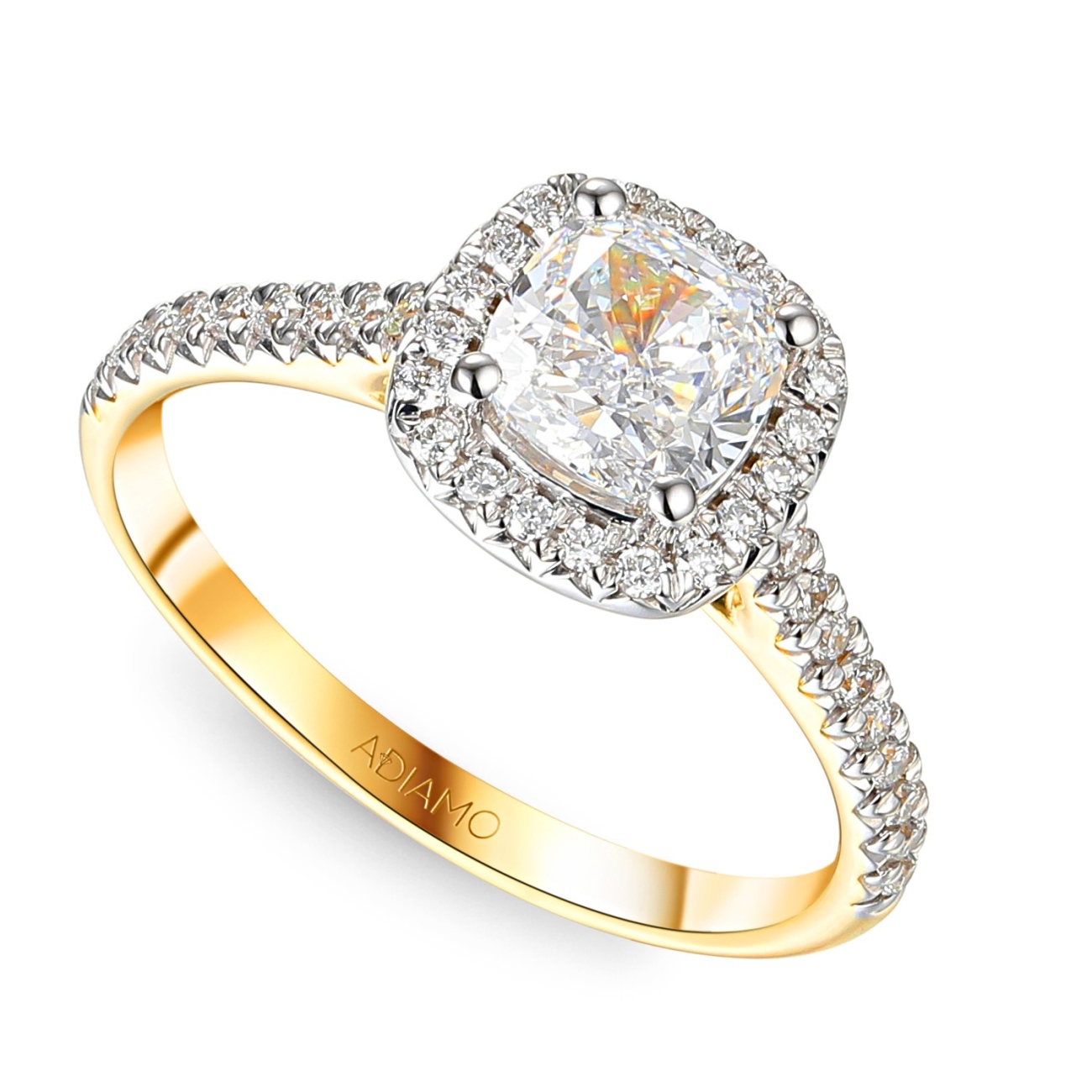 Pierścionek z diamentami laboratoryjnymi (R95583 YW LGD 1,04ct): 13