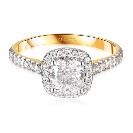 Pierścionek z diamentami laboratoryjnymi (R95583 YW LGD 1,04ct): 13