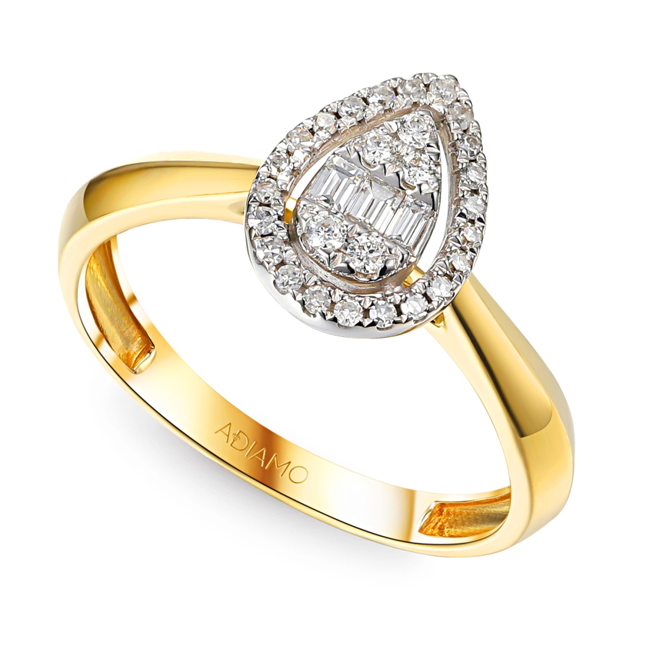 Pierścionek z diamentami (R100463 YW): 13