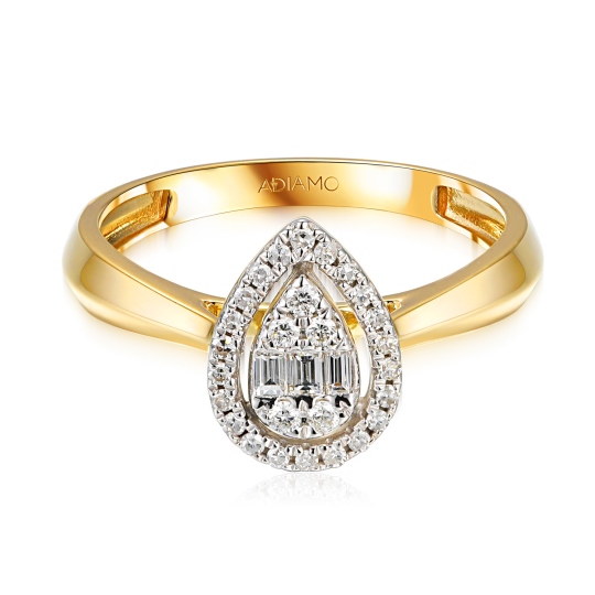 Pierścionek z diamentami (R100463 YW): 13