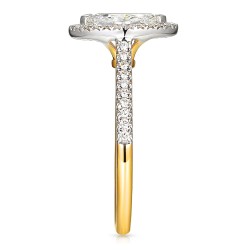 Pierścionek z diamentami laboratoryjnymi (R95582 YW LGD 0,52ct) : 10 - zdjęcie: 4