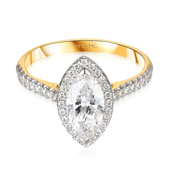 Pierścionek z diamentami laboratoryjnymi (R95582 YW LGD 1,07ct): 10