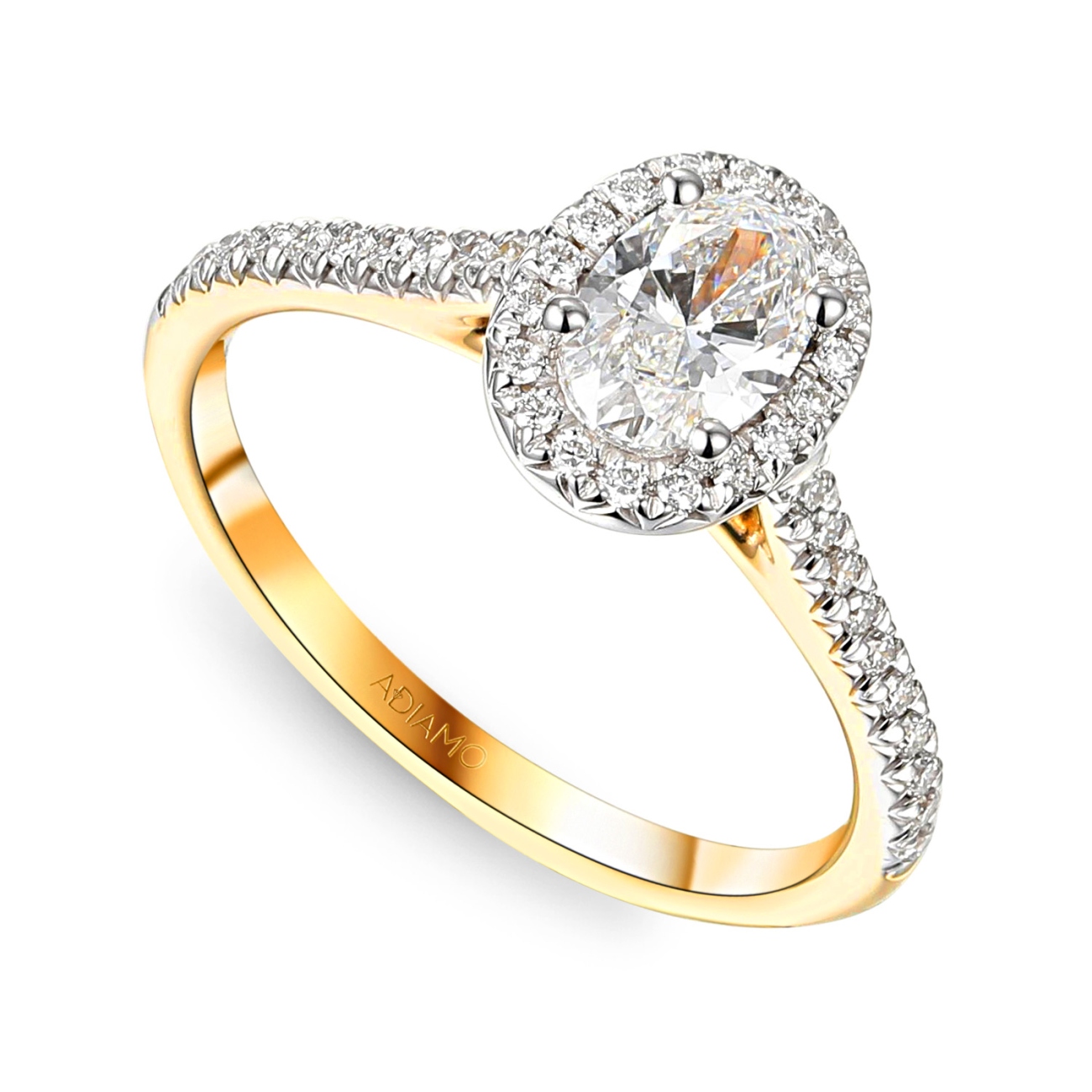 Pierścionek z diamentami laboratoryjnymi (R95581 YW LGD 0,53ct): 11