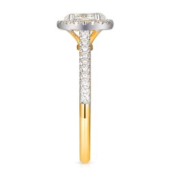 Pierścionek z diamentami laboratoryjnymi (R95581 YW LGD 0,53ct): 11 - zdjęcie: 4