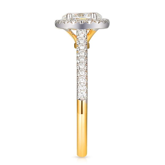 Pierścionek z diamentami laboratoryjnymi (R95581 YW LGD 0,53ct): 11