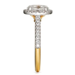 Pierścionek z diamentami laboratoryjnymi (R95581 YW LGD 1,06ct): 14 - zdjęcie: 4