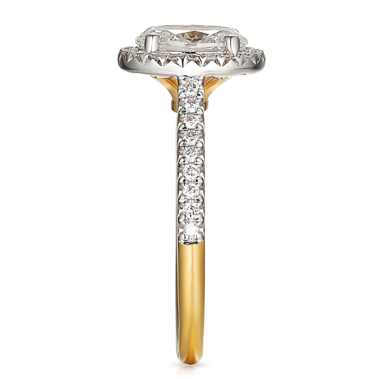 Pierścionek z diamentami laboratoryjnymi (R95581 YW LGD 1,06ct): 14