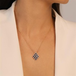 Zawieszka z szafirami i diamentami (P100480 Y SA) - zdjęcie: 3