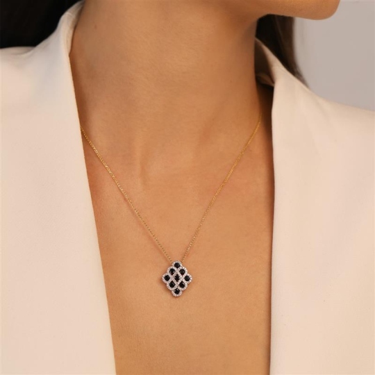 Zawieszka z szafirami i diamentami (P100480 Y SA)