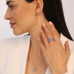 Pierścionek z szafirami i diamentami (R100480 Y SA): 18 - zdjęcie: 6