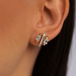 Kolczyki z diamentami (E100273 Y S) - zdjęcie: 4