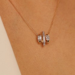 Naszyjnik z diamentami (N12484 Y G) - zdjęcie: 4