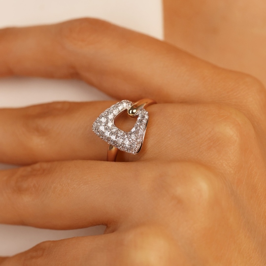 Pierścionek z diamentami laboratoryjnymi (R100409 Y LGD): 15