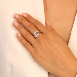 Pierścionek z diamentami laboratoryjnymi (R100409 Y LGD): 15 - zdjęcie: 3