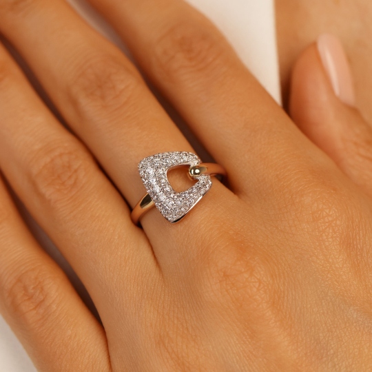 Pierścionek z diamentami laboratoryjnymi (R100409 Y LGD): 15