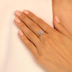 Pierścionek z diamentami (R100074 YW)