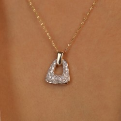 Zawieszka z diamentami laboratoryjnymi (P100409 Y LGD) - zdjęcie: 5