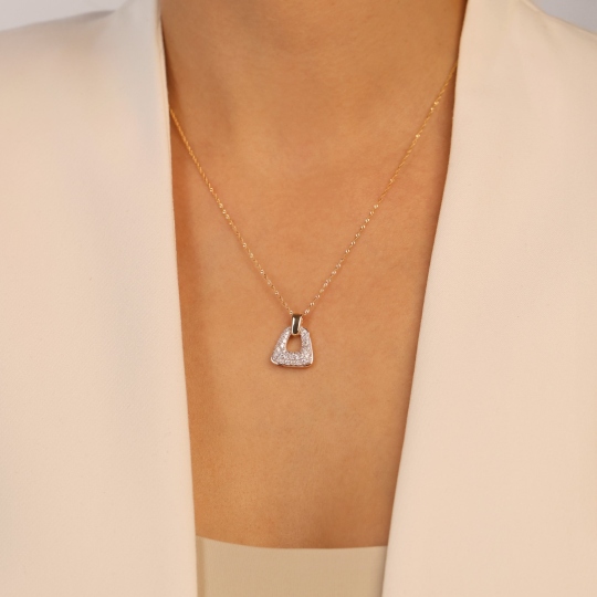 Zawieszka z diamentami laboratoryjnymi (P100409 Y LGD)