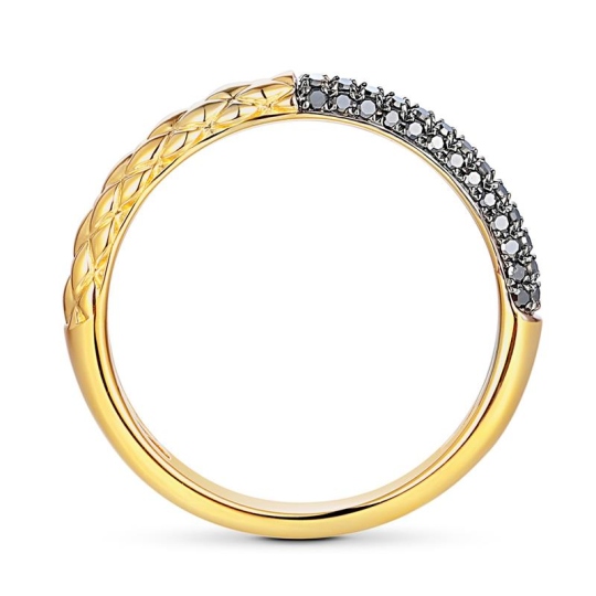 Pierścionek z czarnymi diamentami (R94449 Y BD): 14