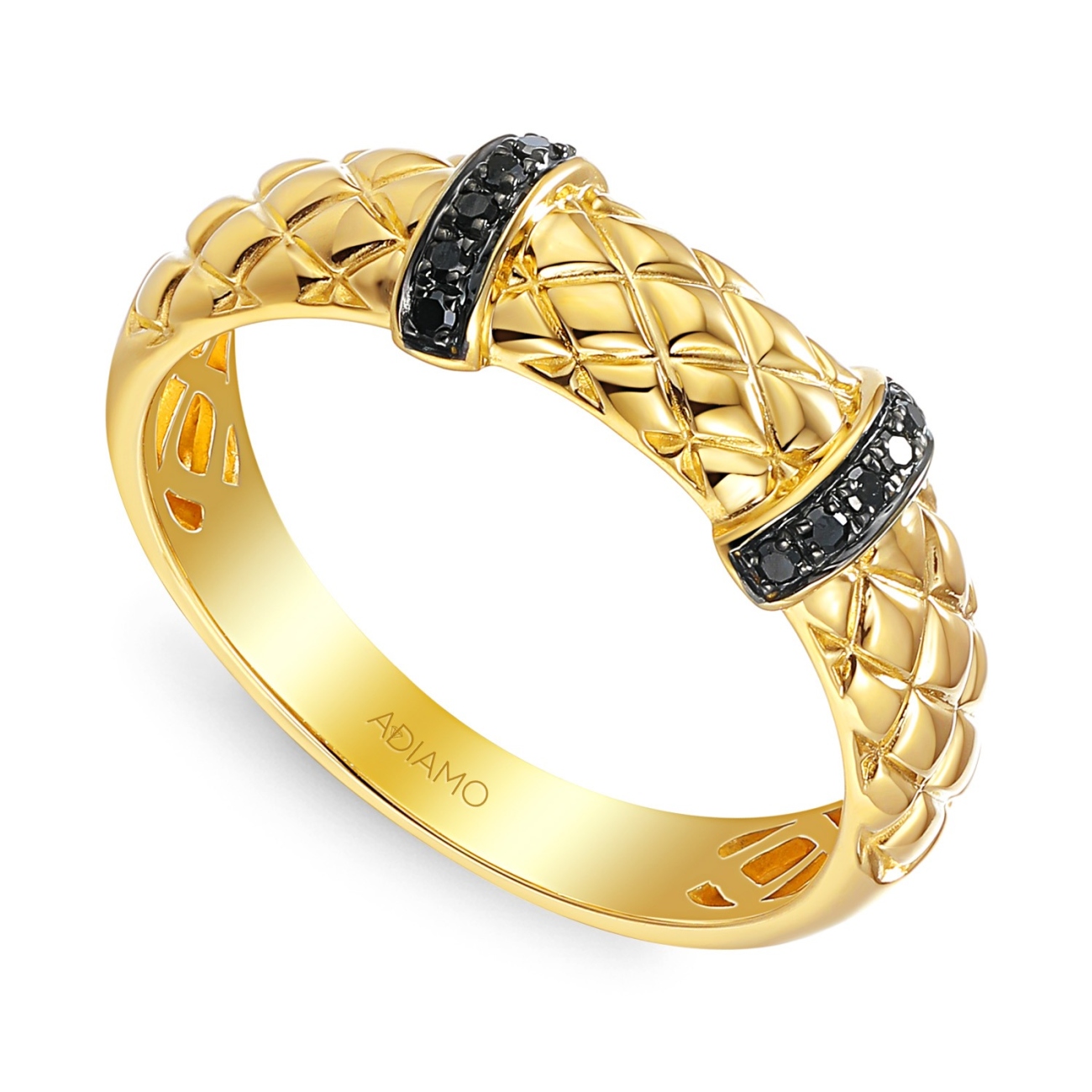 Pierścionek z czarnymi diamentami (R96150 Y BD): 16