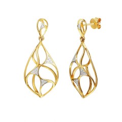 Kolczyki wiszące z diamentami (E68186 Y S 375)