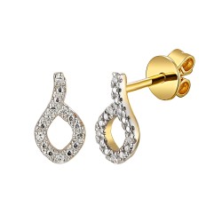 Kolczyki z diamentami (E87512 Y S) - zdjęcie: 2
