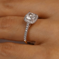 Pierścionek z diamentami laboratoryjnymi (R95583 YW LGD 1,04ct): 13 - zdjęcie: 7