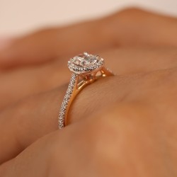 Pierścionek z diamentami laboratoryjnymi (R95581 YW LGD 0,53ct): 11 - zdjęcie: 7