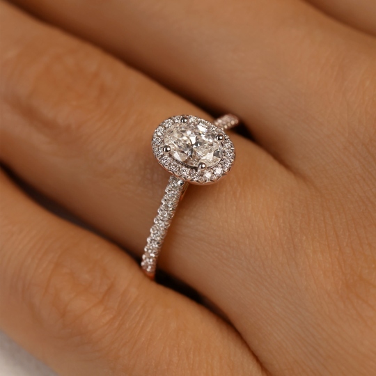 Pierścionek z diamentami laboratoryjnymi (R95581 YW LGD 0,53ct): 11