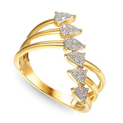 Pierścionek z diamentami (R100420 Y): 16 - zdjęcie: 2