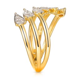 Pierścionek z diamentami (R100420 Y): 16 - zdjęcie: 5