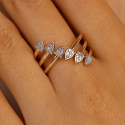 Pierścionek z diamentami (R100420 Y): 16 - zdjęcie: 6