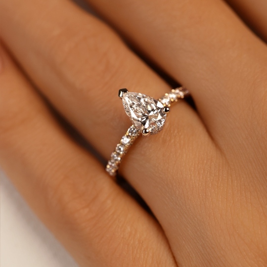 Pierścionek z diamentem laboratoryjnym (R100452 Y LGD 1,03ct): 13