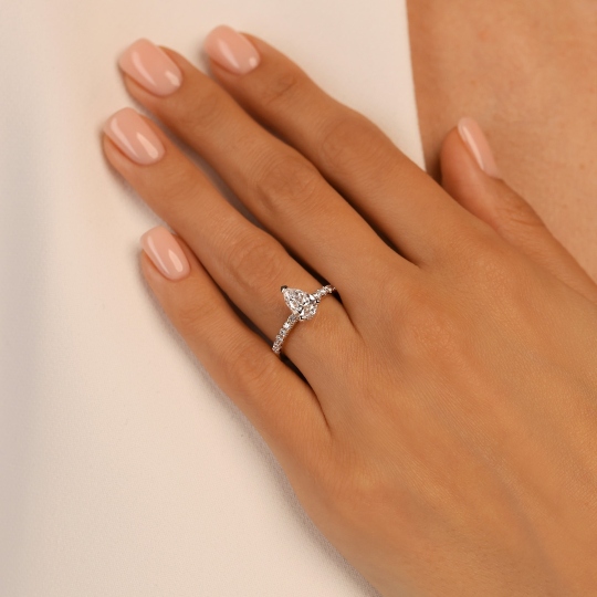 Pierścionek z diamentem laboratoryjnym (R100452 Y LGD 1,03ct): 13