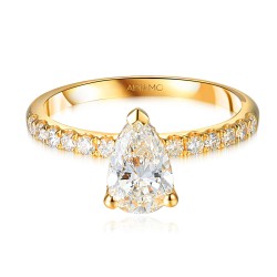 Pierścionek z diamentem laboratoryjnym (R100452 Y LGD 1,03ct): 13 - zdjęcie: 4