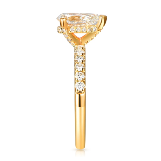 Pierścionek z diamentem laboratoryjnym (R100452 Y LGD 1,03ct): 13