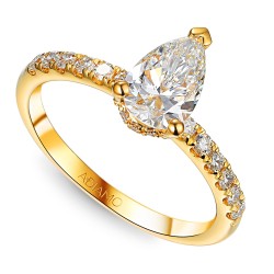 Pierścionek z diamentem laboratoryjnym (R100452 Y LGD 1,03ct): 13 - zdjęcie: 2