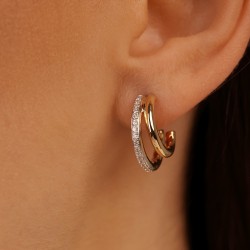 Kolczyki z diamentami (E100359 Y S) - zdjęcie: 4