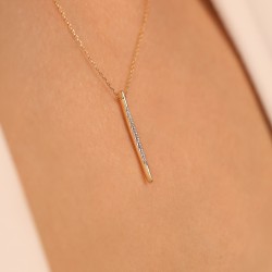 Naszyjnik z diamentami (N12719 Y C) - zdjęcie: 4