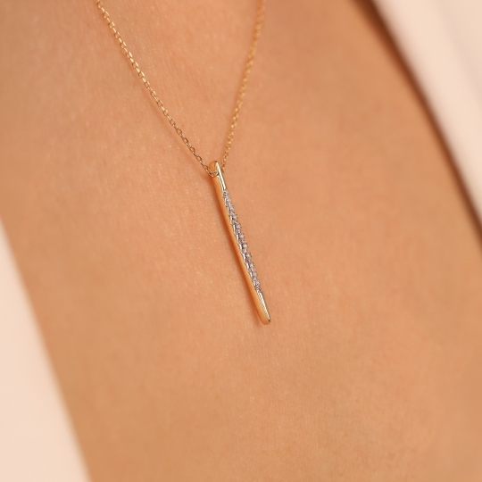 Naszyjnik z diamentami (N12719 Y C)