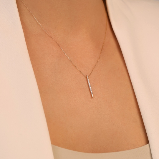 Naszyjnik z diamentami (N12719 Y C)