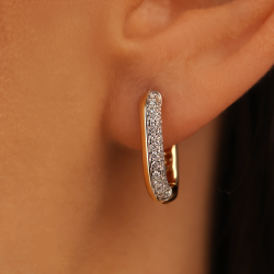 Kolczyki z diamentami (E100366 Y A) - zdjęcie: 4