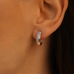 Kolczyki z diamentami (E100351 Y S) - zdjęcie: 4