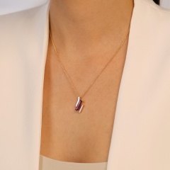 Zawieszka z ametystem i diamentami (P100381 Y AM)