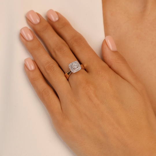 Pierścionek z diamentami (R100080 YW): 14