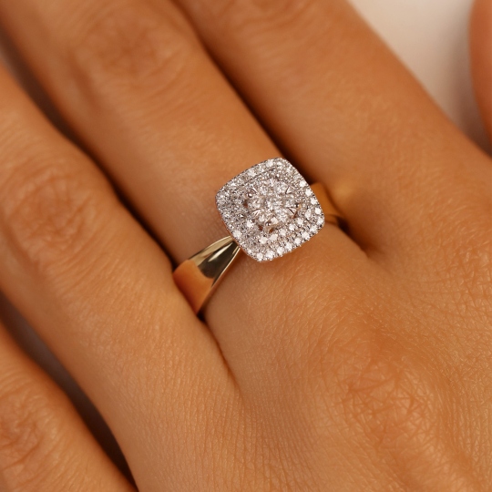 Pierścionek z diamentami (R100080 YW): 14