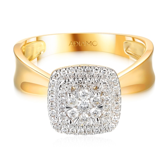 Pierścionek z diamentami (R100080 YW): 14