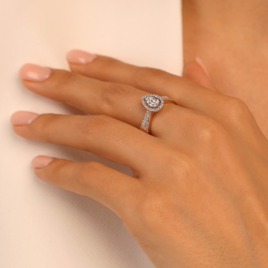 Pierścionek z diamentami (R100475 YW): 14